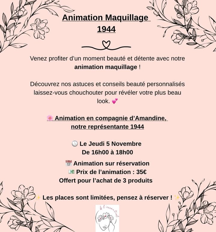 Animation Maquillage 1944 Jeudi 5 Novembre De 1 1638172504988206 - Accueil - Quimper Brest Animation Maquillage 1944 Jeudi 5 Novembre De 1 1638172504988206 - Accueil - Quimper Brest